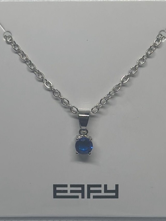 Jewelry - NWT EFFY Silver Blue Gemstone Necklace 18”